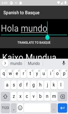 Spanish to Basque Translator android App screenshot 2